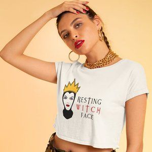 RESTING WITCH FACE Evil Queen Crop Top Tee